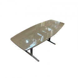 Table d'appoint guéridon Console Wilson laquée granite 