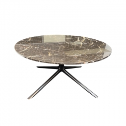Table basse Poliform Table basse Mondrian plateau marbre Ø 80 x H 38 cm