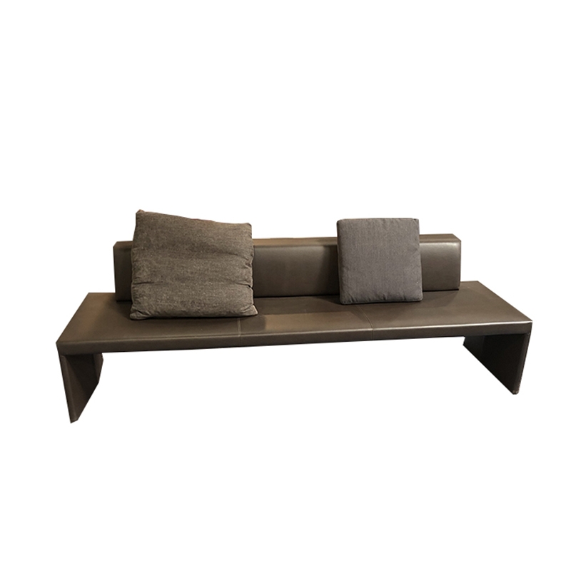 Canapé Walter knoll Banquette Together cuir marron 240 x 68 x 48