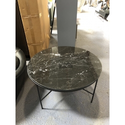 Table basse Fritz hansen Table Basse Planner Coffee Table marbre noir diamètre 80 cm