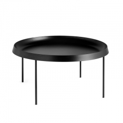 Table basse Table Basse Tulou Coffeetable métal noir diam 75 x h 35 HAY
