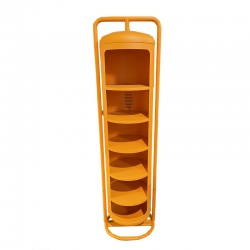 Meuble de rangement Armoire Cylindre Mono coloris orange / acier laqué 