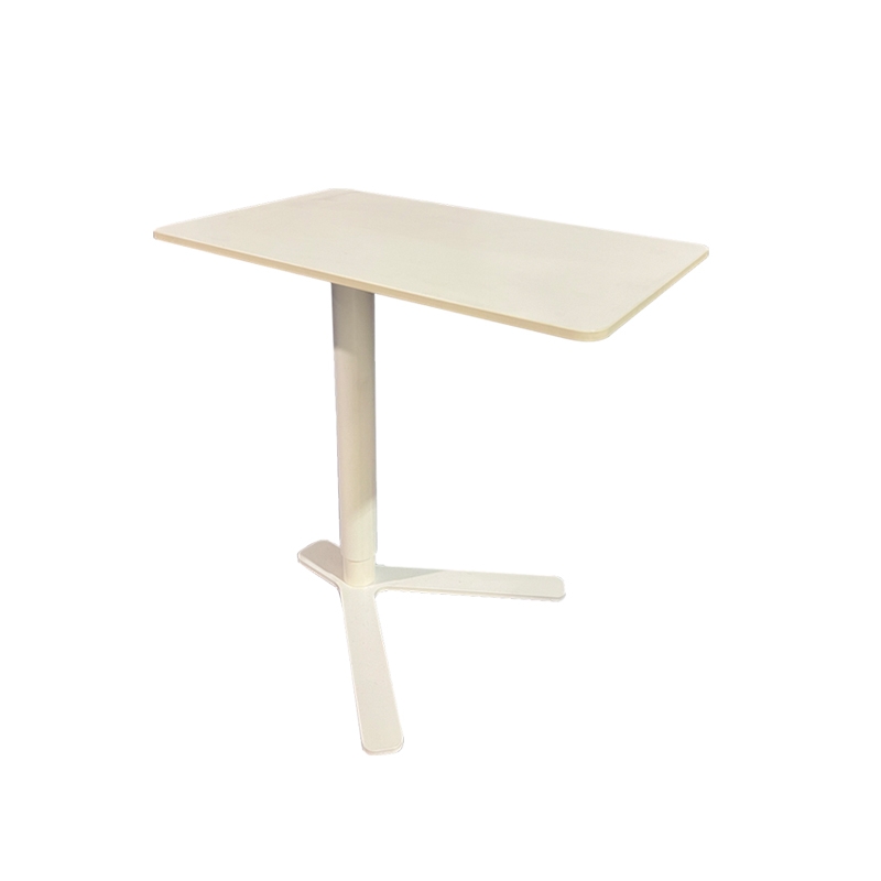 Table d'appoint guéridon La palma Table basse YO 55 x 35 , H 52 à 70 cm plateau phenix blanc