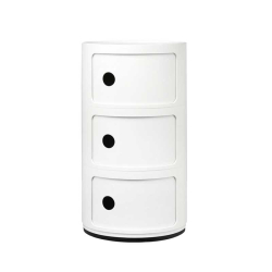 Nouveautés Componibili 3 tiroirs Blanc KARTELL